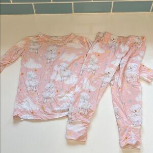 Posh Peanut Pink Pajama Set with Sheep Design size 18-24 months